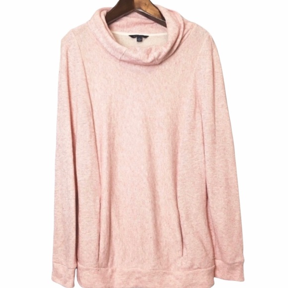 TommyHilfiger•nautical red/white stripe cowlneck sweatshirt size 2X - Picture 1 of 6